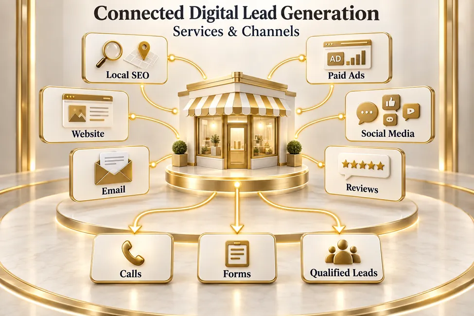 Connected digital lead generation services and channels