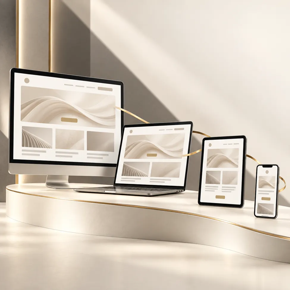 Responsive website development across multiple devices